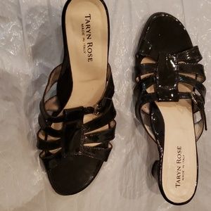 Taryn Rose, 2 inch heel, open toe, black